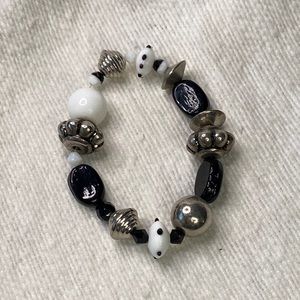 Venetian Glass and Silver Bobble Bracelet